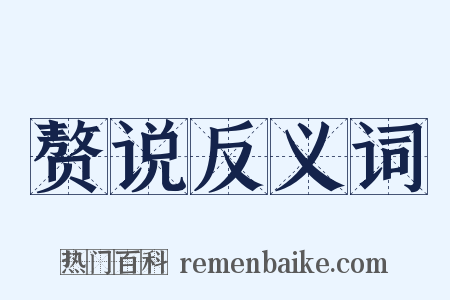 赘说反义词是什么意思的图片